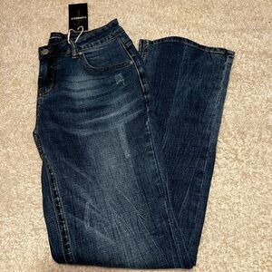 Women's Boot Cut Jeans in Dark Blue